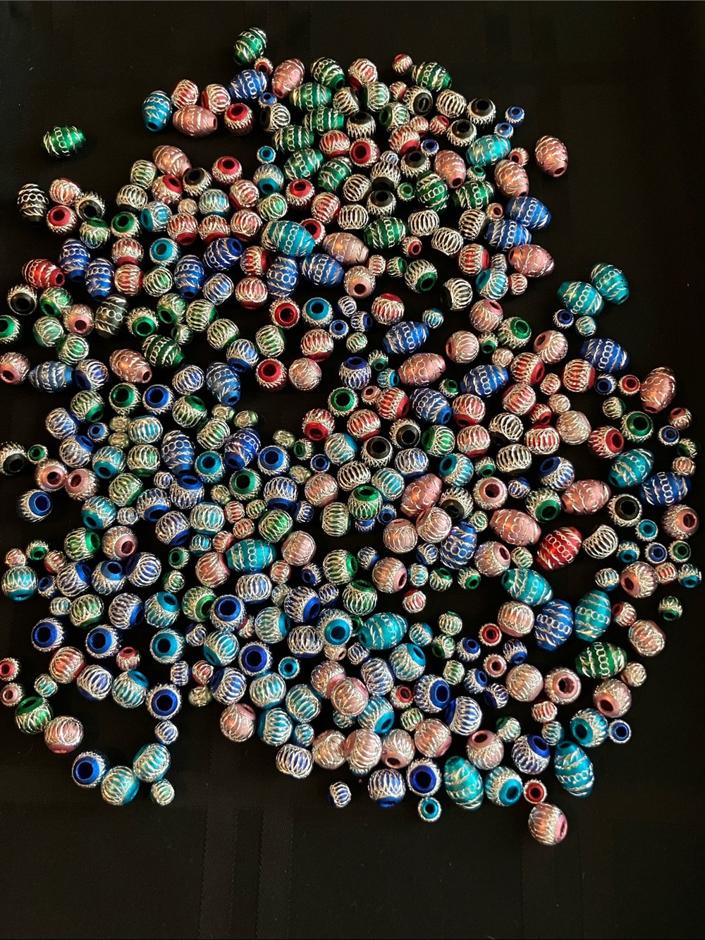 Brilliant Diamond Cut Aluminum Bead Assortment